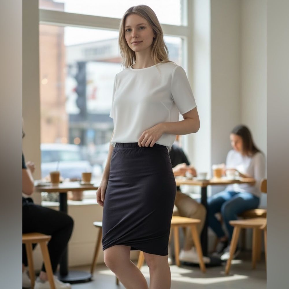 NWT Grey State Black Noir Marias Pencil Skirt Size XS